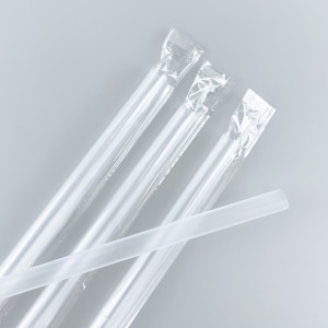 투고팩  개별포장 롱 일자빨대 투명 28cm