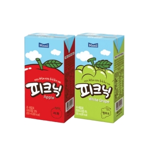 매일유업 피크닉 사과 200ml 12개 + 청포도 200ml 12개