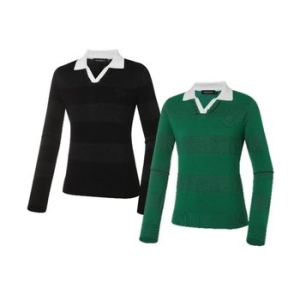 와이드앵글  WWP23K72GH 여성 WG 글리터 스트라이프 스웨터