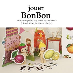 쥬에 꼬메모이 봉봉 과일 자석 교구 퍼즐 칠판 유아