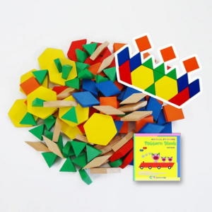 KS1427 원목 패턴블록 124PCS 미니북