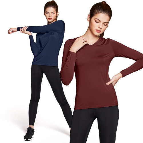 테슬라  애슬리오 하이퍼드라이 브이넥 긴팔 2팩 AO-CFL22