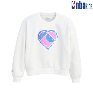 NBA-KIDS 가정의달 플레이키즈프로 KIDS 여아 스팽글 맨투맨 K211TS610P IV 110 14924336 1 플레이키즈X조던X리..