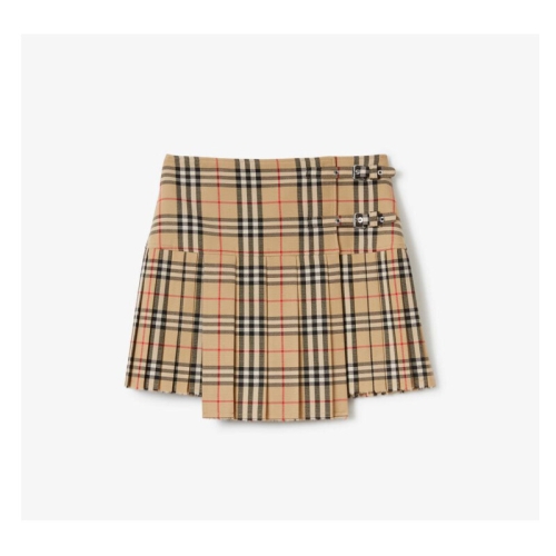 버버리 여성 체크 울 스커트_8025832