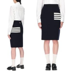 톰브라운 여성 사선 울 스커트_FKK061A 00014 415