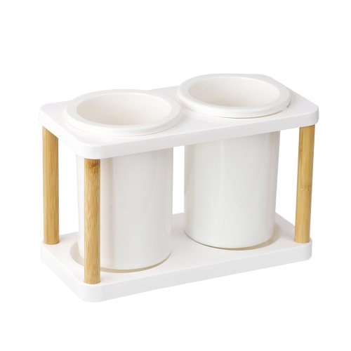 모나코올리브 우드렉 2구 도자기 수저통