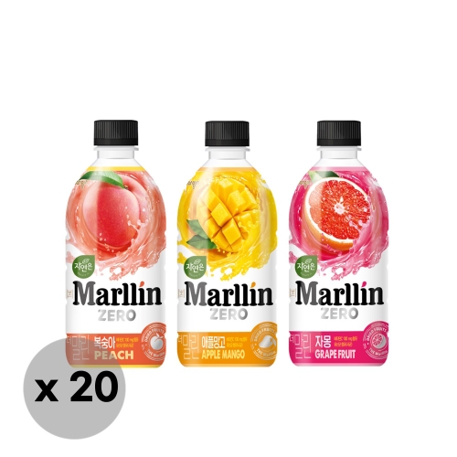 웅진식품 자연은 더말린 제로 복숭아 500ml