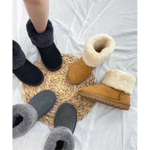 브룸 여성 뉴 심플 무난한 데일리 털 부츠 RJ-m200