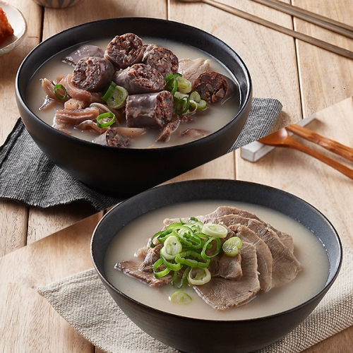 작심밀도  병천아우내 순대국밥세트 4인+ 부산식 돼지국밥세트 4인총 8인팩