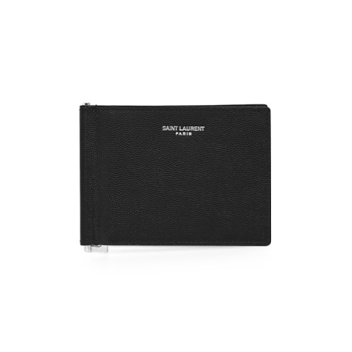 생로랑 로고 클래식 캐비어 머니클립_378005 BTY0N 1000