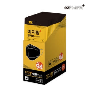 제이피씨 이지팜 방역용 마스크 KF94 대형 블랙