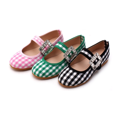 바나나팜스 주니어 여아구두 에비앙체크 플렛슈즈 220mm pt