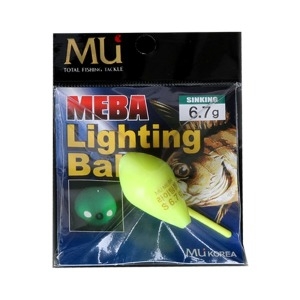 뮤  코리아 뽈락 볼락 루어 플로팅 던질찌 캐스팅볼 축광 케미 장착 라이팅볼 채비 집어등