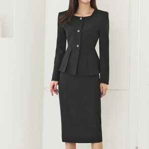 옷자락 여자 프린세스라인 스퀘어넥 아나운서 정장 자켓 WJK13930_소라 L