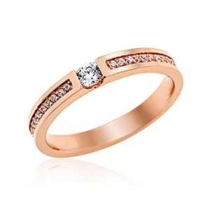 비앤비골드  14K 슬림 커브 원큐빅 반지 DMW37532