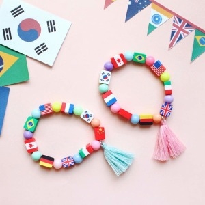 세계여러나라 만국기팔찌10set P0000BRK