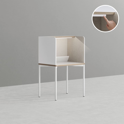 데스커  조명+펠트형 집중형 독서실 책상