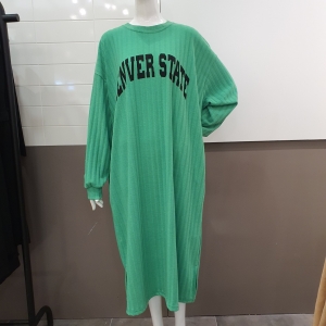 포커스 세로 골지 오버핏 원피스 FS3B7OP0146