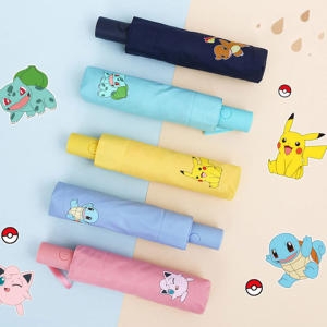 포켓몬스터 포켓몬 3단 완전 자동우산 피카츄 파이리 꼬부기