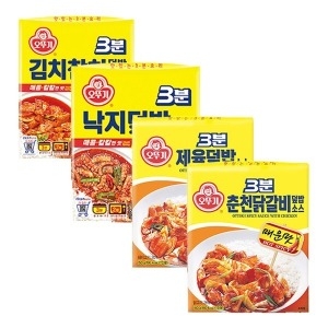 이마트 트레이더스 오뚜기 3분 김치참치덮밥소스+낙지덮밥소스+제육덮밥소스+춘천닭갈비덮밥소스 각2입씩 총8입
