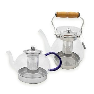 키친프리 모던인덕션포트 유리포트 유리주전자 커피포트 스텐망포트 인덕션주전자 1.3L