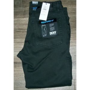 디젤 Mens DKNY Bedford Slim Stretch Fit 5 Pocket Black Jeans NWT 32x30 80 ...
