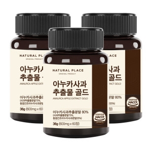 네추럴플레이스 아누카사과 추출물 골드 600mg x 60정 2개월분 1병