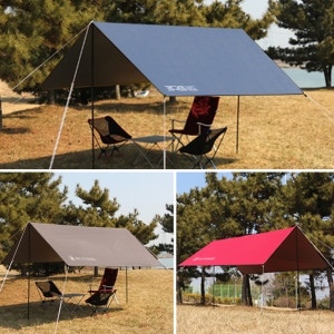 BRS  캠핑 타프 렉타타프 스크린 그늘막 차광막 해변 피크닉 차박 천막 300 295
