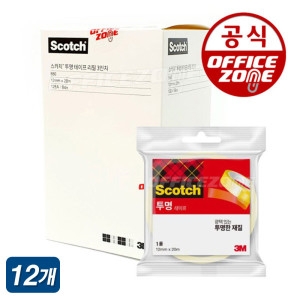 3M 스카치 550 다용도 테이프 리필 12mm x 20m
