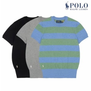 폴로랄프로렌 여성 코튼 블렌드 숏 슬리브 스웨터