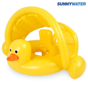 케이에스몰 써니워터 유아 오리 그늘막 보행기튜브 물놀이용품