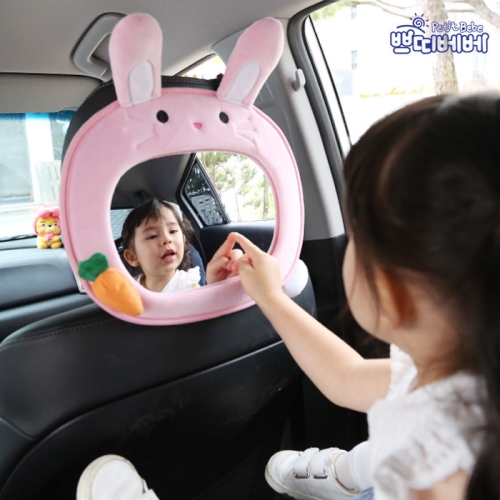 쁘띠베베  자동차 후방 안전 거울 토끼