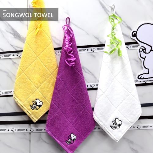 송월타월  스누피 왕리본36 고리수건