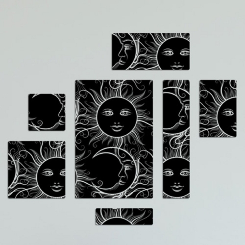 꾸밈  cf302-멀티액자_강렬한열을뿜는해와달