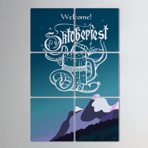 아트박스  꾸밈 tb095-멀티액자_마법같은맥주축제