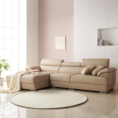 위메종 오딘 카우치형 가죽소파 4인용