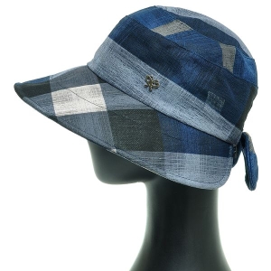 플릭앤플록 KCU21 체크 씨스루 중년 여성 벙거지 모자 버킷햇 봄 여름 엄마 할머니 챙모자