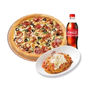 오리지널 수퍼 파파스 L +파파스 파스타 미트 +코카-콜라500ml