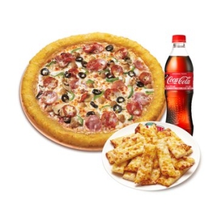 치즈롤 수퍼 파파스 L +치즈 스틱+코카-콜라500ml