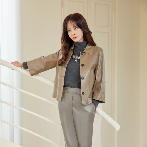 LBL 여성 시그니처 이태리 램스킨 자켓