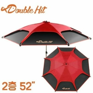 더블히트  스텐 3단봉 2층 파라솔 52인치 블랙 트렌디 감성의 스마트한 쇼핑공간