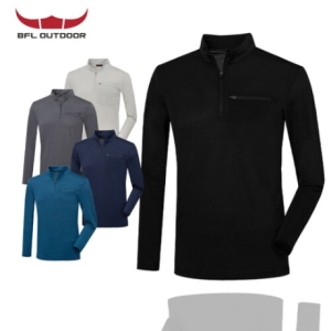 버팔로 BFL 남성용 냉감 가슴포켓 반집업 긴팔티셔츠 Model No_CB2179
