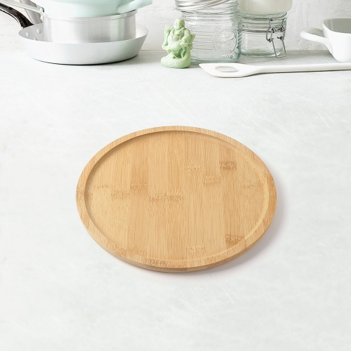 키친몰 대나무 원형 우드트레이 25cm 원형쟁반