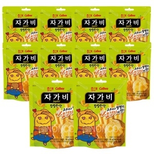 해태제과  해태 calbee 자가비 짭짤한맛45g 10개 감자칩 가루비