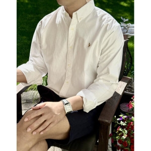 폴로랄프로렌 남녀공용 클래식핏 멀티포니 솔리드 옥스포드 셔츠