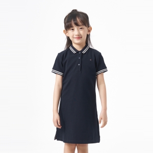 타미힐피거 에센셜 스트라이프 폴로 드레스 T42D1RDR270GT2DW5