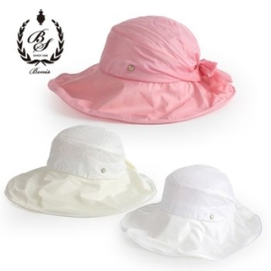 보니스골프 NW7009 솔리드 리본 와이어챙 여성 모자