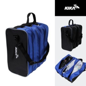 키카 트리플 슈즈백 블루 3개 별도 수납 축구화쌕