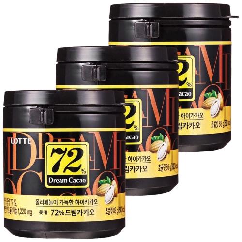 롯데제과  드림 카카오 초콜릿 72% 86g 3개