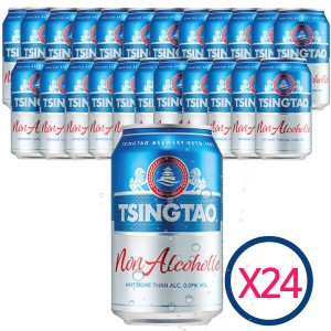 칭따오 논알콜릭 무알콜 맥주 탄산음료 330ml 24캔 1박스 맥주맛 비알콜 음료수